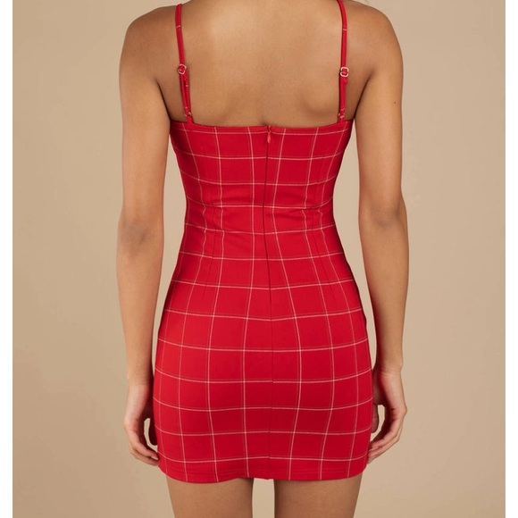 TIGER MIST TAKE ON RED BODYCON DRESS Size Medium - Picture 3 of 9